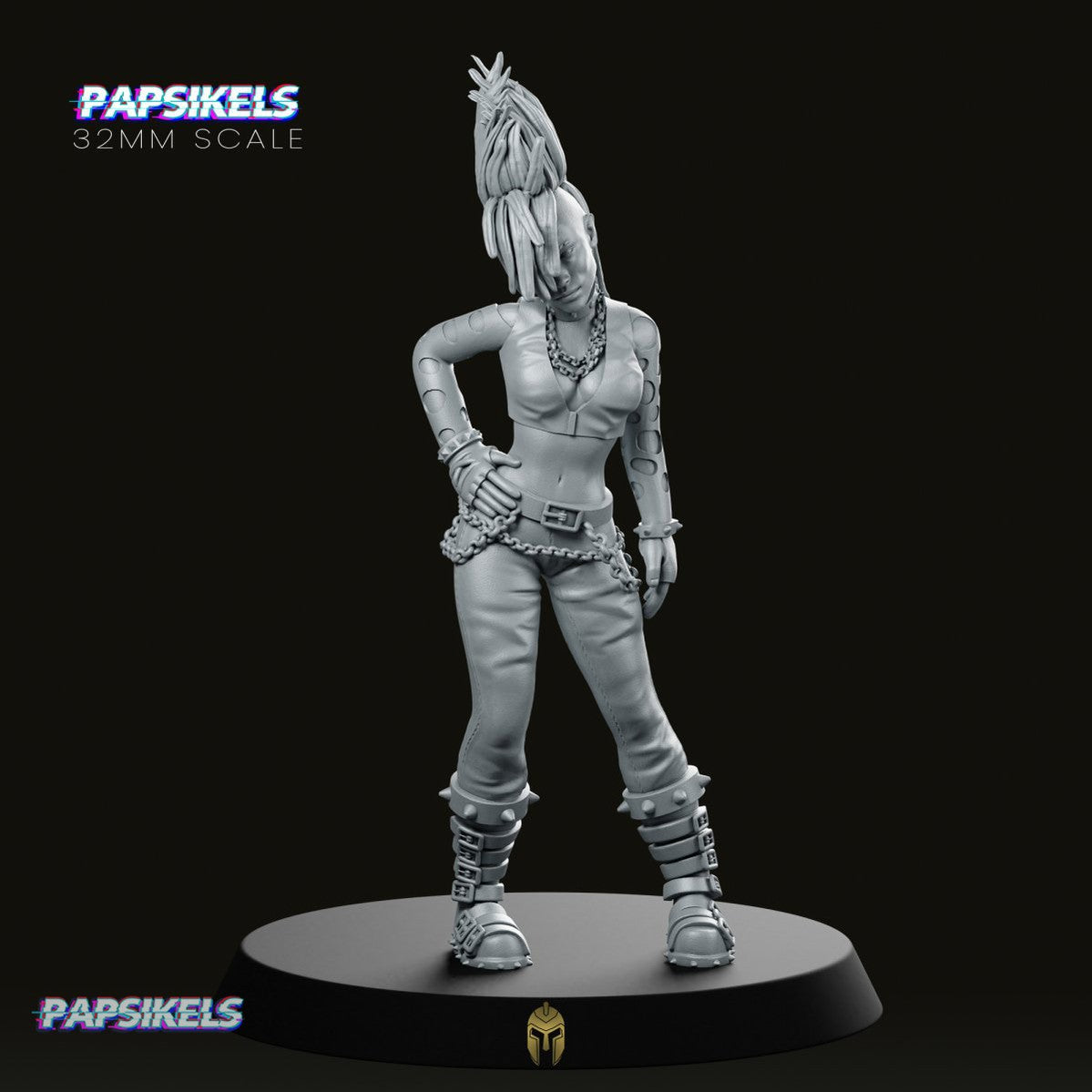 Nadine Ilustre CyberPunk Miniature - We Print Miniatures -Papsikels Miniatures