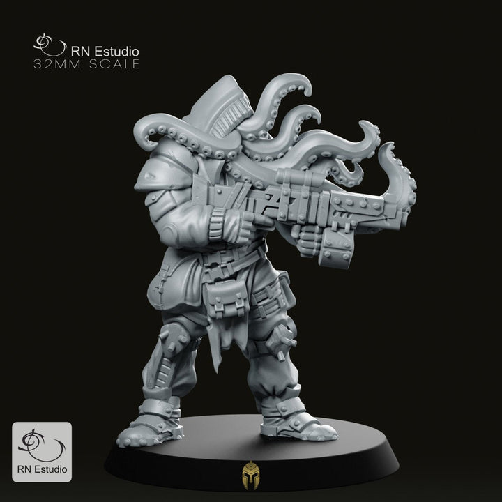 Octogrunge Wasteland Miniature Tentacled Bounty Hunter Raygun