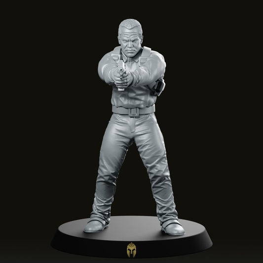 Officer Mike Pistol Scifi Miniature - We Print Miniatures -Papsikels Miniatures