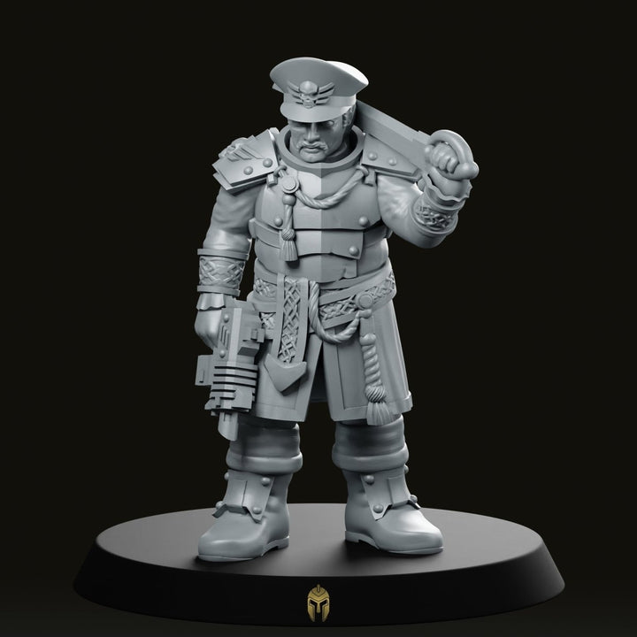 Miniatur eines Schützengrabensoldaten, Offizier der Wache
