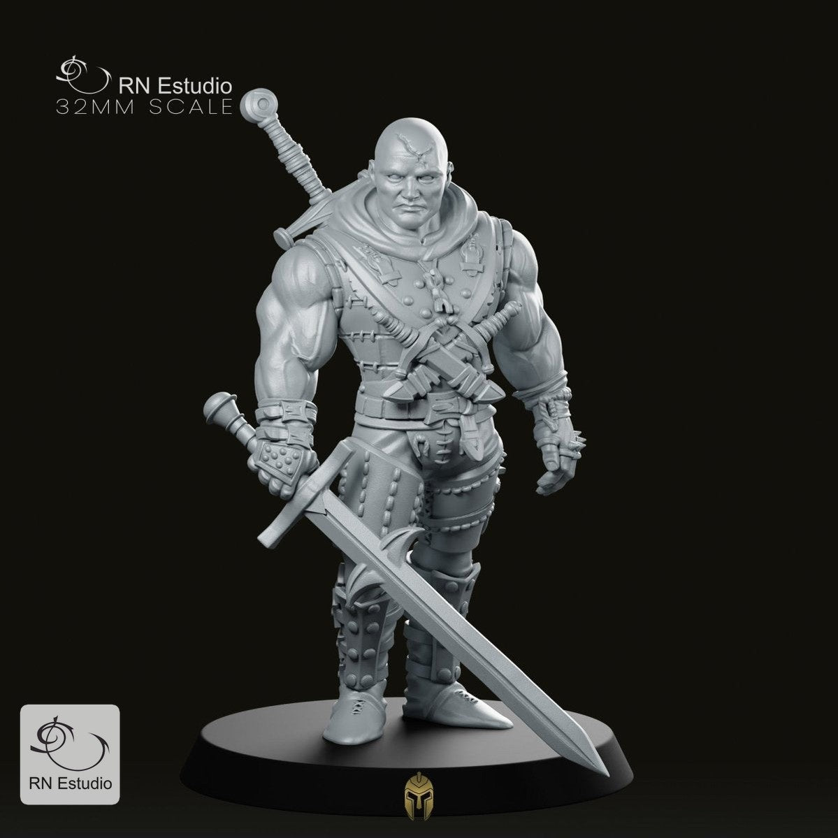 Orc Khramdor Fighter Miniature - We Print Miniatures -RN Estudio