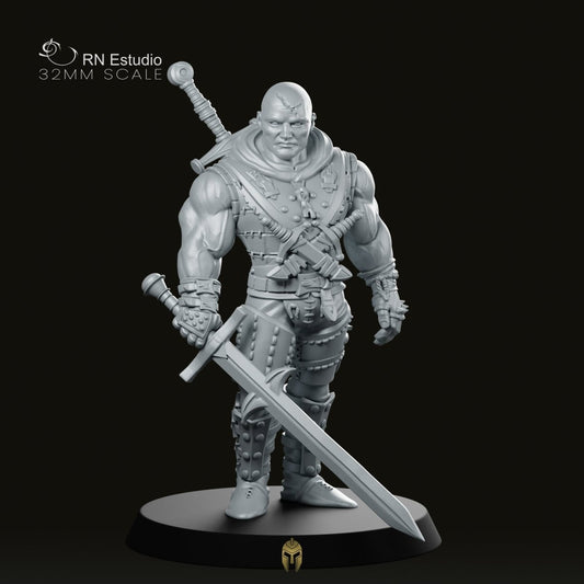 Orc Khramdor Fighter Miniature - We Print Miniatures -RN Estudio