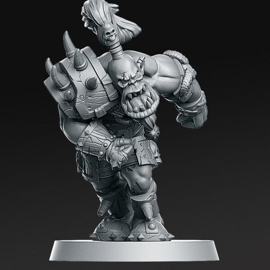 Orc Lineman 2 Miniature - We Print Miniatures -RN Estudio