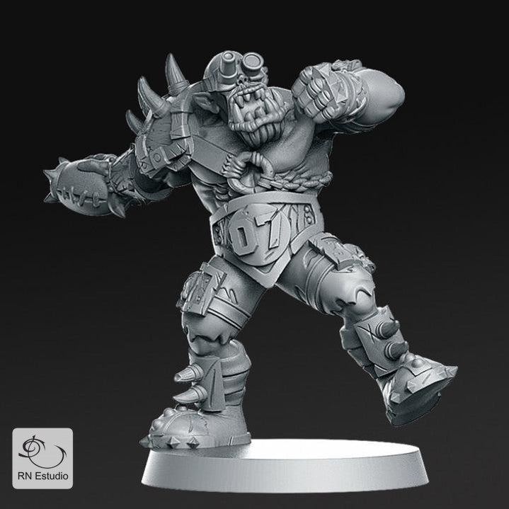 Orc Thrower Miniature Fantasy Football Star Player