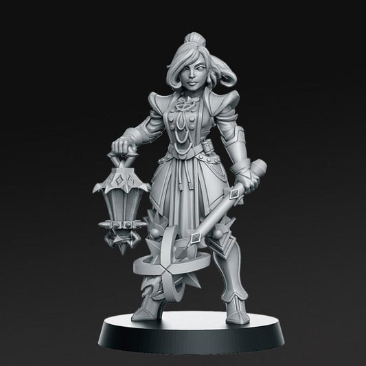 Paladin Zoe Tsun Fantasy Miniature - We Print Miniatures -RN Estudio