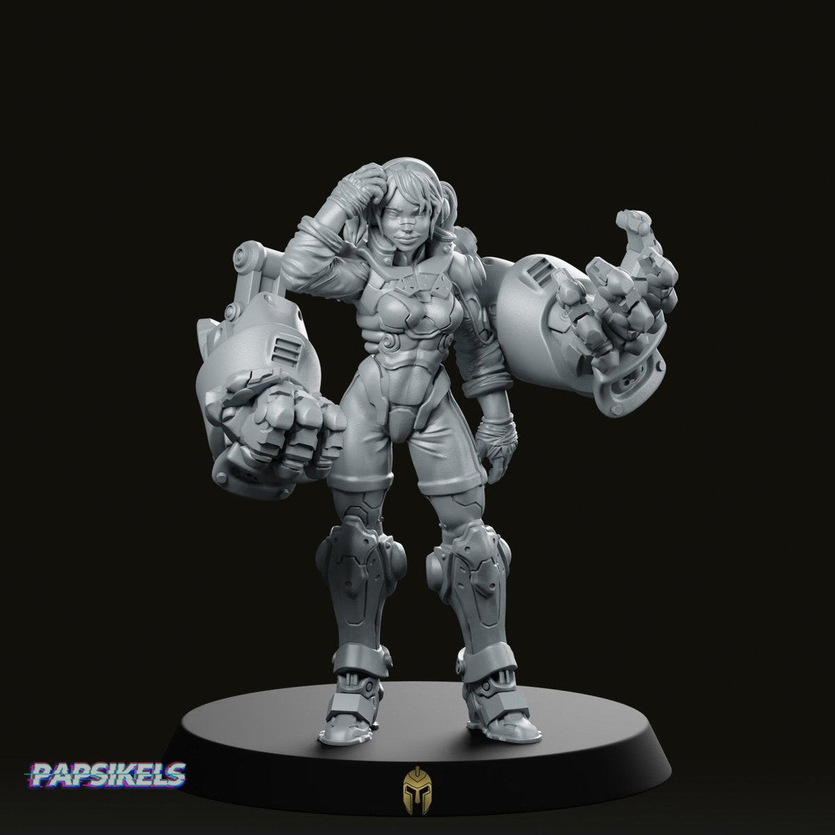 Pashneya Cyber Ravager Miniature - We Print Miniatures -Papsikels Miniatures