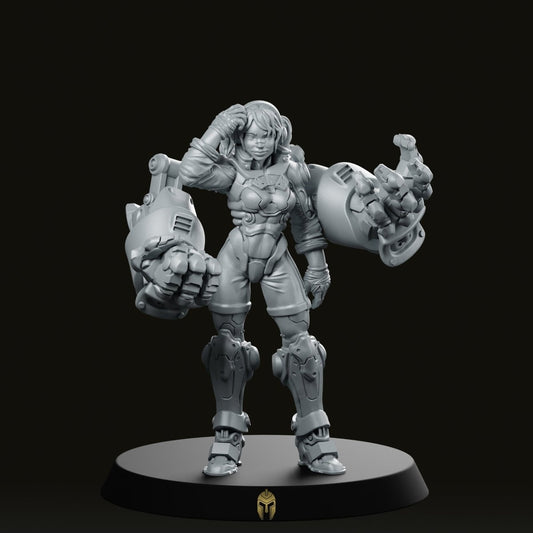 Pashneya Cyber Ravager Miniature - We Print Miniatures -Papsikels Miniatures