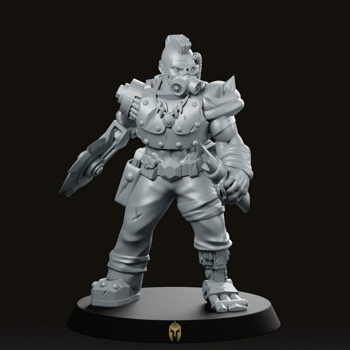 Prima Donna Cyberpunk Ganger Miniature Chainsaw Cyborg Thug