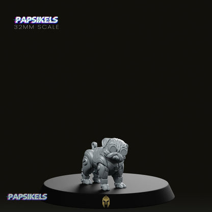 Pug Brando Dog CyberDog Pet Miniature - We Print Miniatures -Papsikels Miniatures