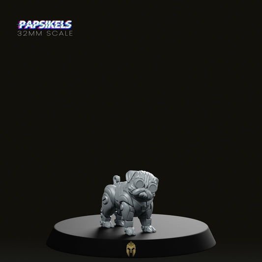 Pug Brando Dog CyberDog Pet Miniature - We Print Miniatures -Papsikels Miniatures