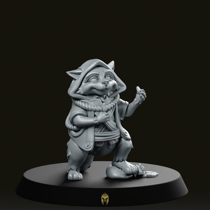 Rakoun Explorer A Racoon Pet Miniature - We Print Miniatures -CastNPlay