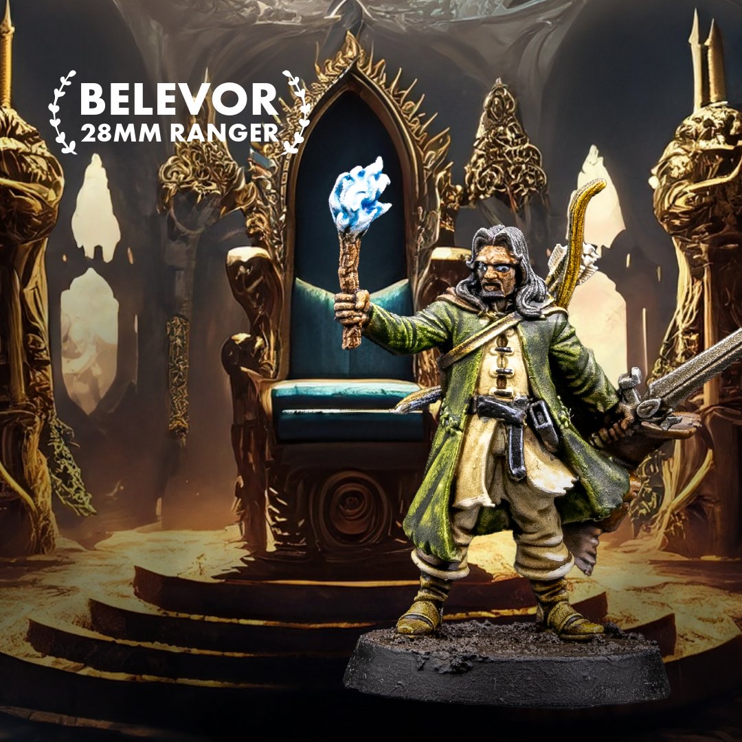 Ranger Belevor Bow & Sword Miniature - We Print Miniatures -RN Estudio