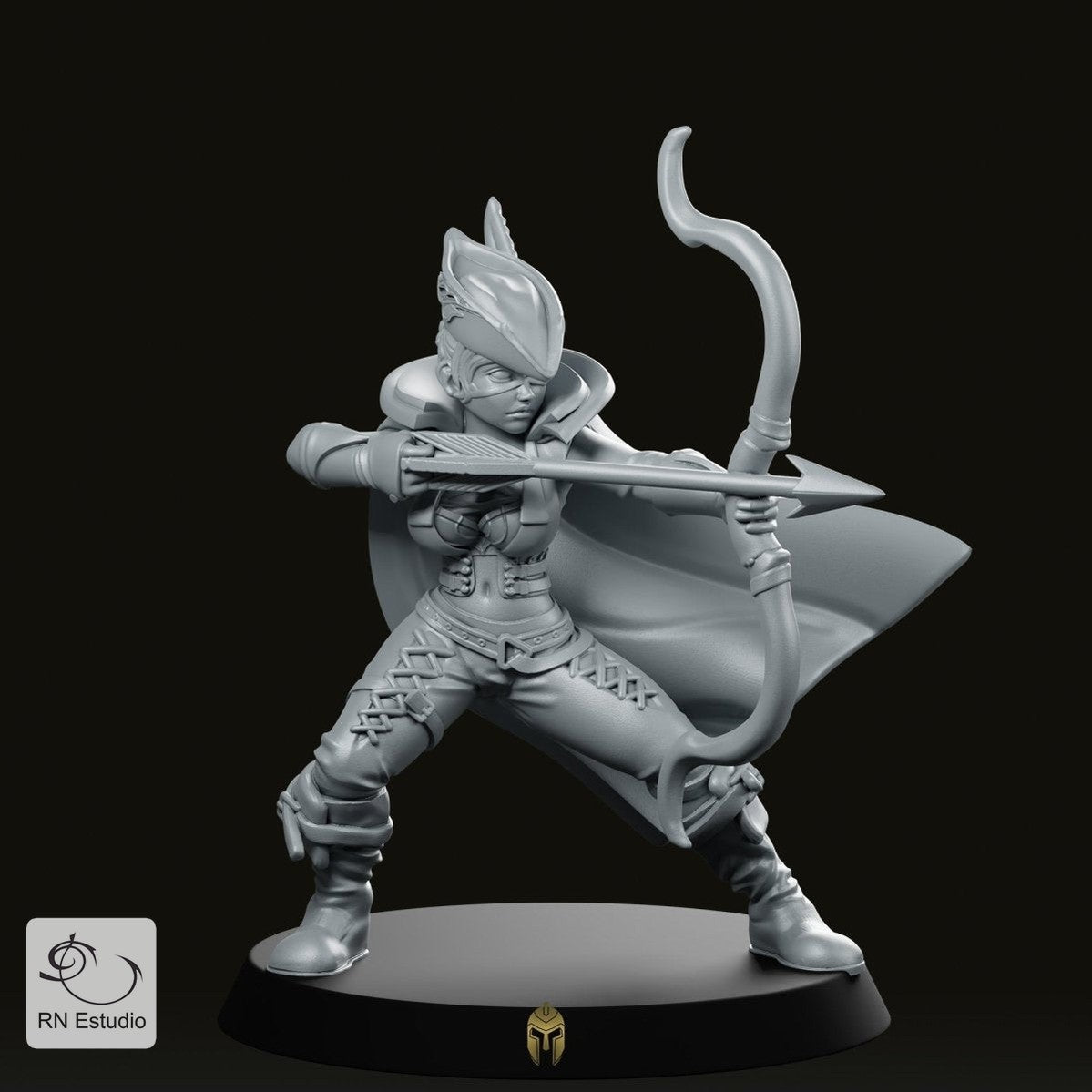 Robin Female Archer Miniature - We Print Miniatures -RN Estudio