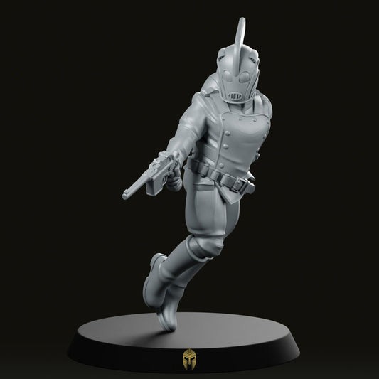 Rocketeer Flying Miniature - We Print Miniatures -Across The Realms