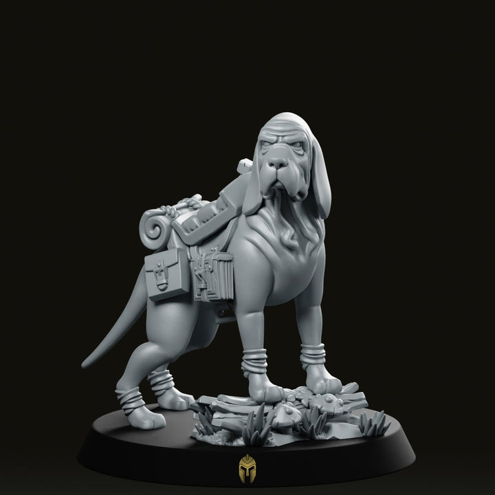 Loopgraafsoldaat Sabus Krijger Een Miniatuur Bloedhond Metgezel