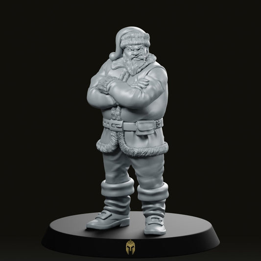 Santa with a Stogie Cyberpunk Miniature - We Print Miniatures -Papsikels Miniatures