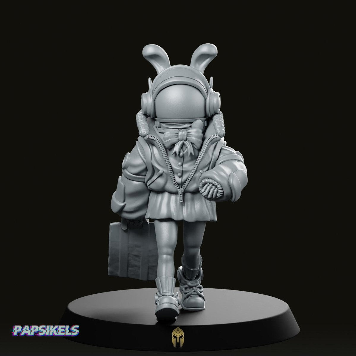 Scifi Delivery Gurl Kwinkle Lilstah Miniature - We Print Miniatures -Papsikels Miniatures