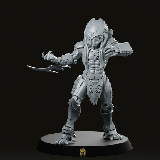 Sek-Tor-Cyborg-Skull-Hunter-Outcast Miniature - We Print Miniatures -Papsikels Miniatures