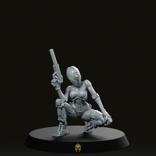Sexy Droid Cyborg Agent A Miniature - We Print Miniatures -Papsikels Miniatures
