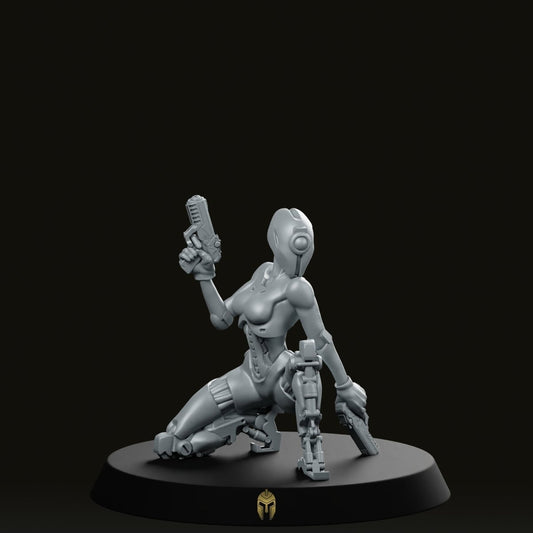 Sexy Droid Cyborg Agent C Miniature - We Print Miniatures -Papsikels Miniatures