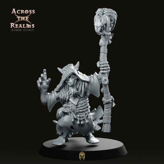 Shamen Goblin Wizard Miniature - We Print Miniatures -Across The Realms