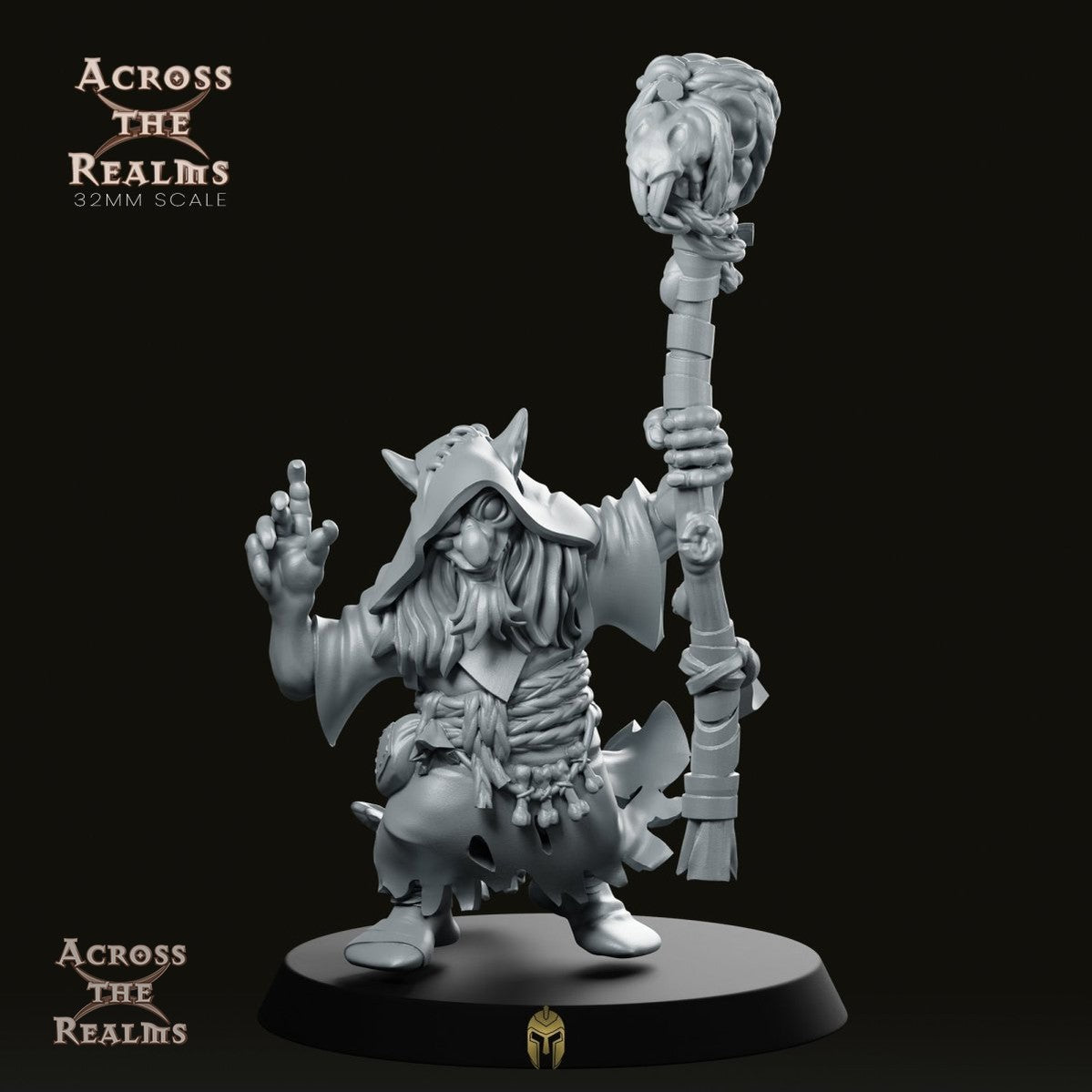 Shamen Goblin Wizard Miniature - We Print Miniatures -Across The Realms