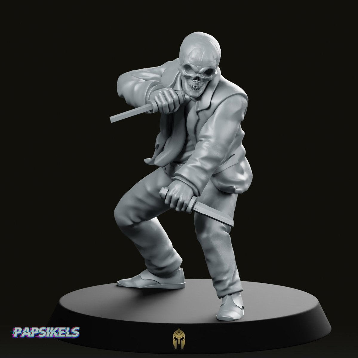 Skelesassin A SkeleGangMiniature - We Print Miniatures -Papsikels Miniatures