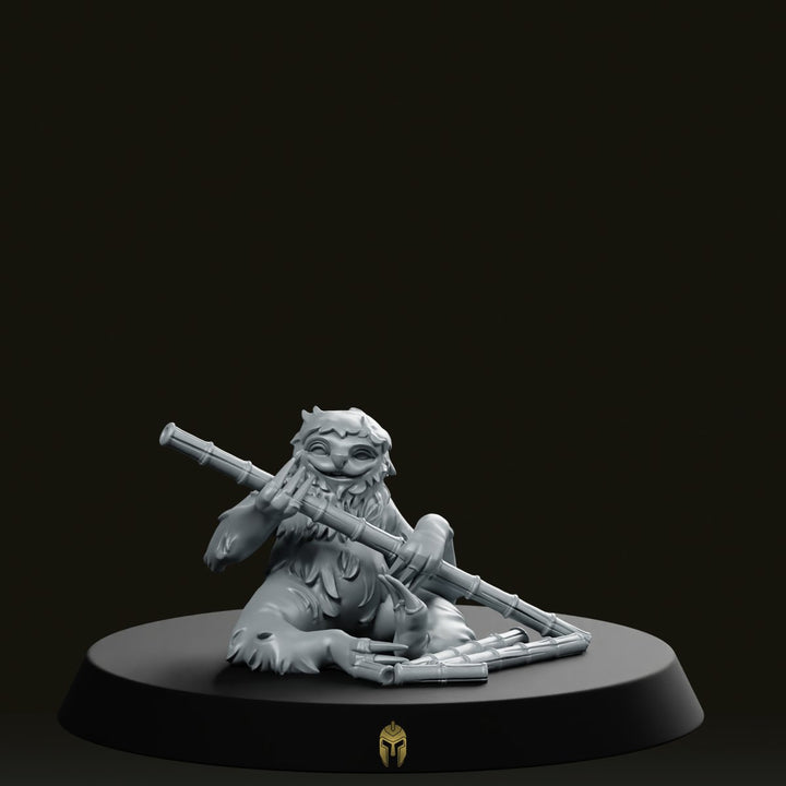 Sloth Sloo Bare A Miniatura de Compañero Perezoso con Bambú