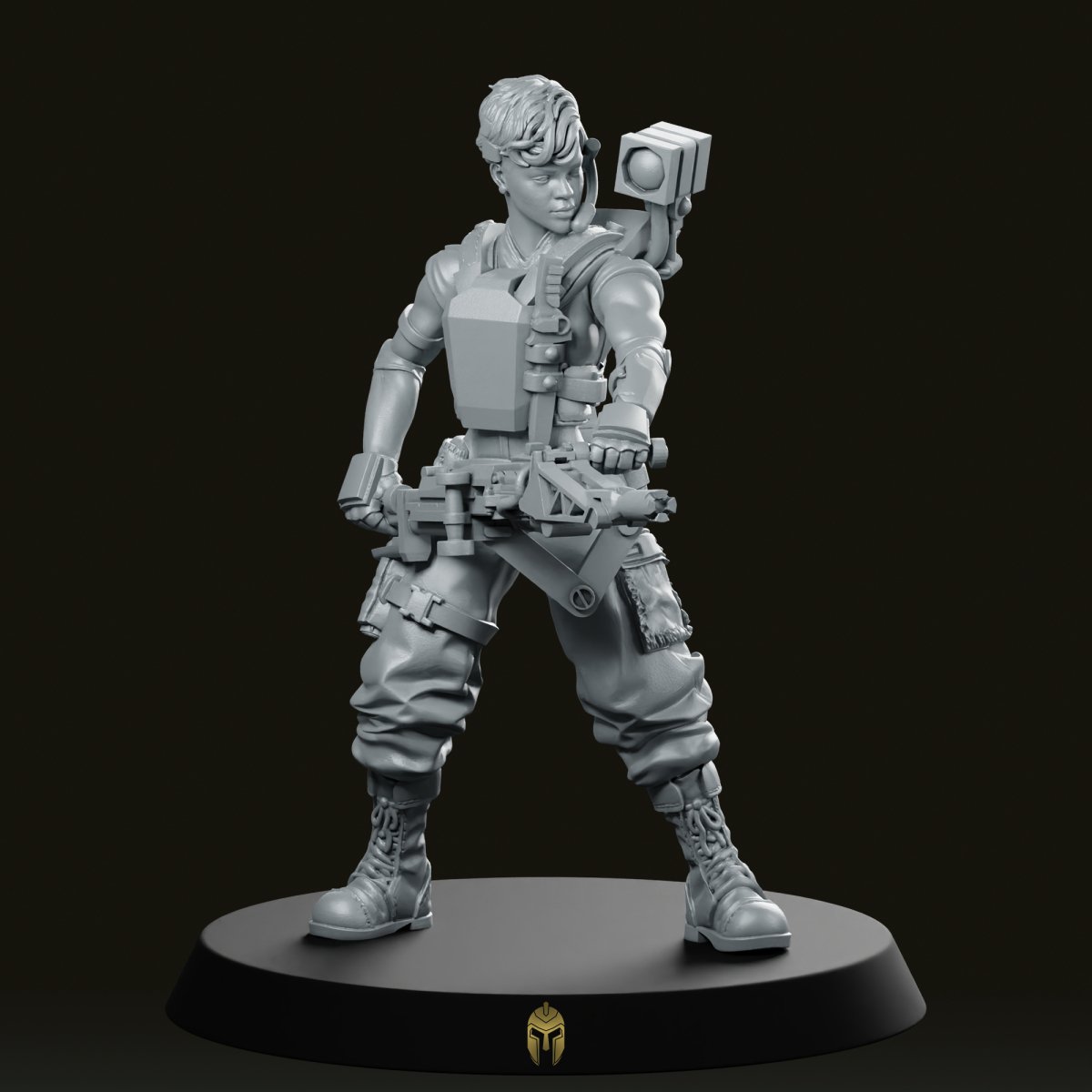 Smart Gunner Riya Miniature - We Print Miniatures -Papsikels Miniatures