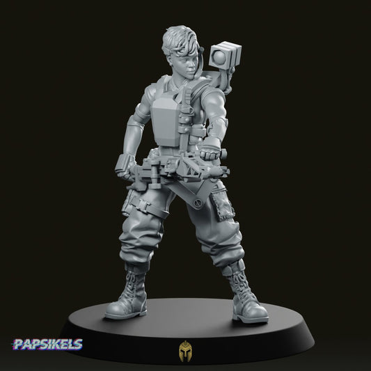 Smart Gunner Riya Miniature - We Print Miniatures -Papsikels Miniatures