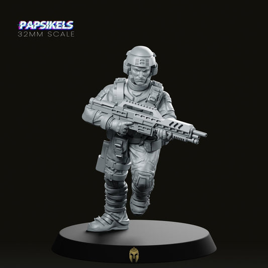 Solider Private Rodger Dodger Miniature - We Print Miniatures -Papsikels Miniatures