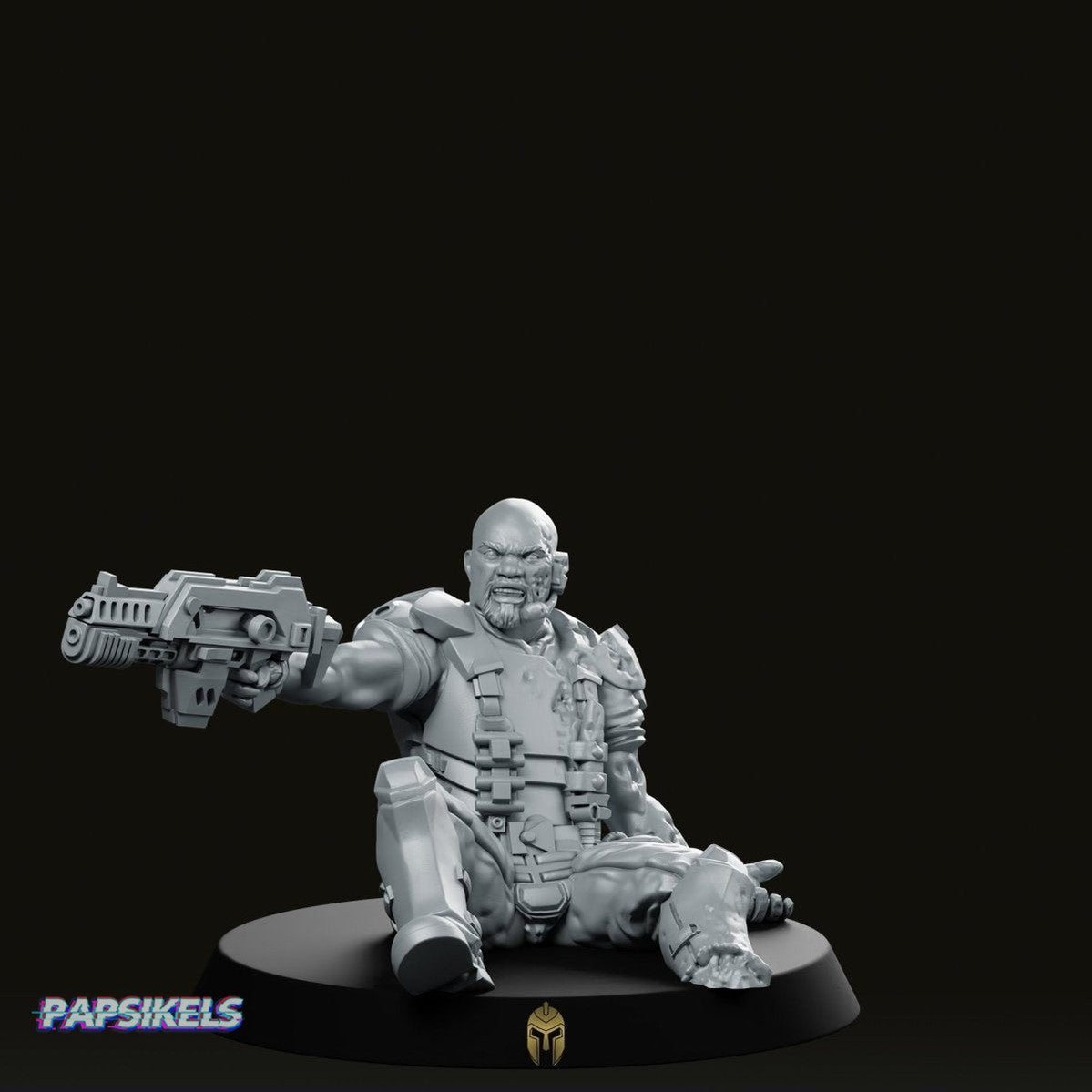 Solider Wounded in Action Soldier Miniature - We Print Miniatures -Papsikels Miniatures