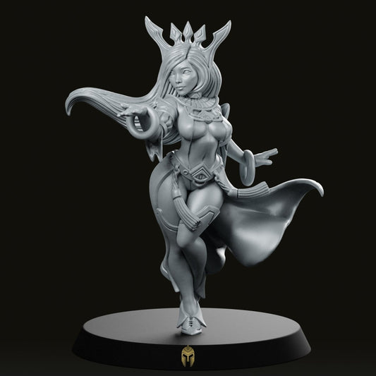 Sorceress Sapphire Mage Miniature - We Print Miniatures -RN Estudio