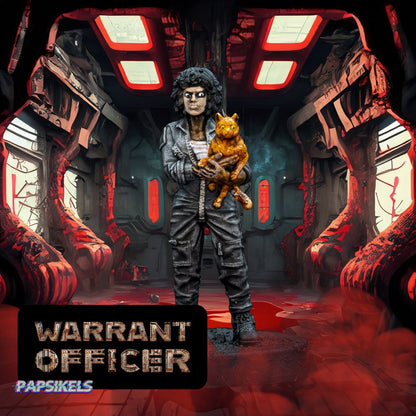 Space Crew Hyperiox Warrant Officer Miniature - We Print Miniatures -Papsikels Miniatures