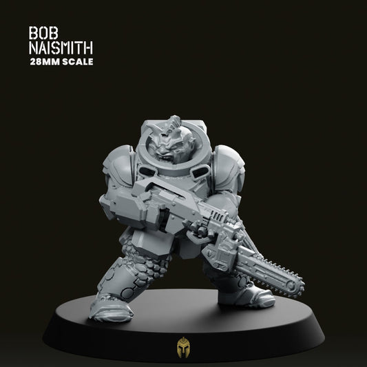 Space Dorf Assault Trooper 2 Miniature - We Print Miniatures -Bob Naismith Miniatures