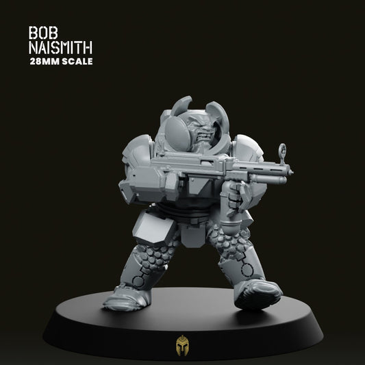 Space Dorf Assault Trooper 5 Miniature - We Print Miniatures -Bob Naismith Miniatures