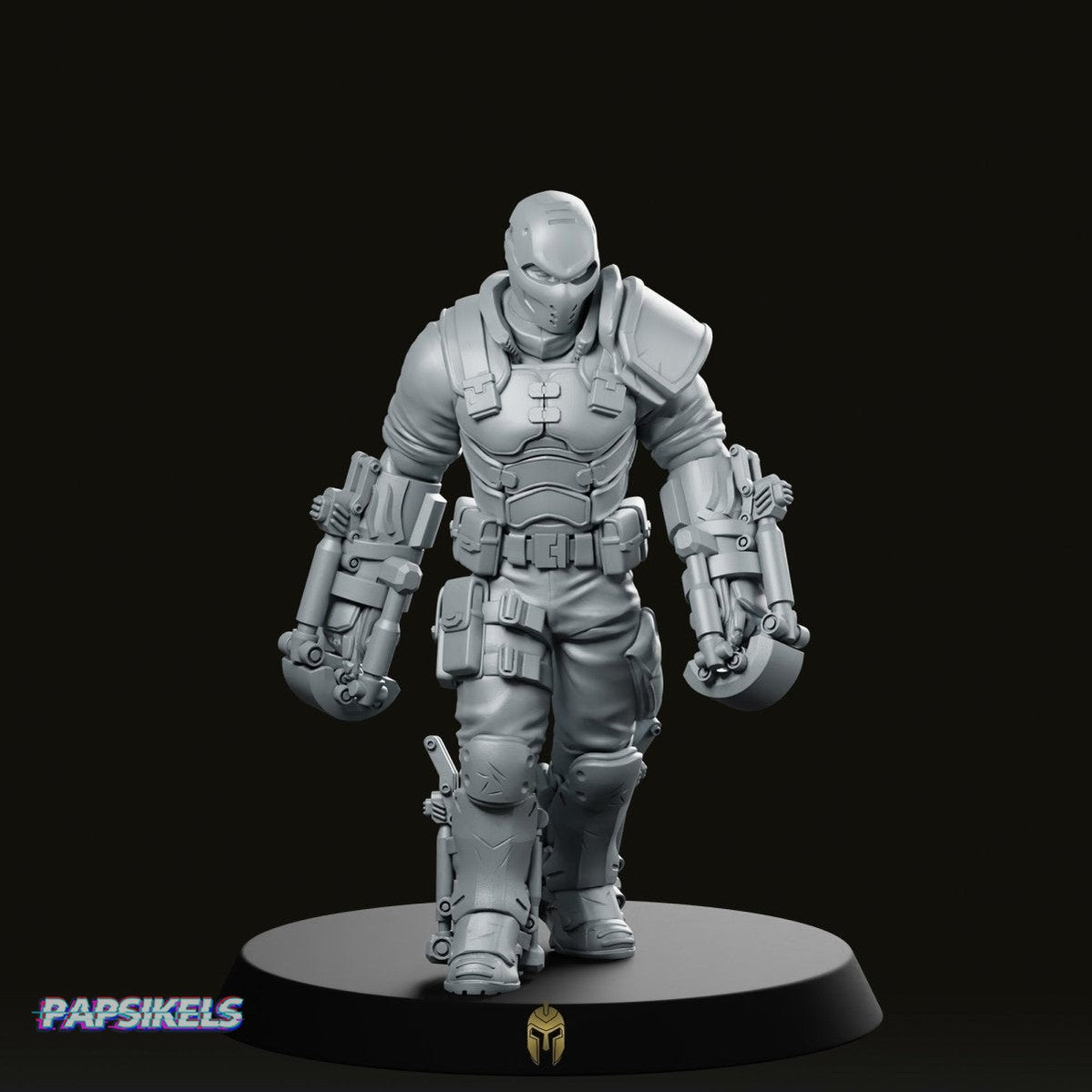 Super Ex-Soldier Future War Miniature - We Print Miniatures -Papsikels Miniatures