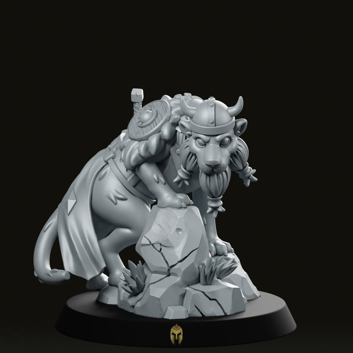 Tai Tiger Figurine de Guerrier Viking Casque à Cornes