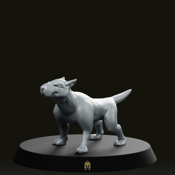 Terrix Bare B Dog Miniature resin snarling companion