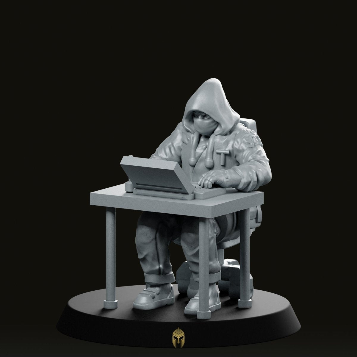 The Hacker Cyberpunk Netrunner Miniature - We Print Miniatures -Papsikels Miniatures