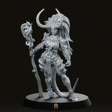 Tiefling Druid Miniature - We Print Miniatures -Across The Realms