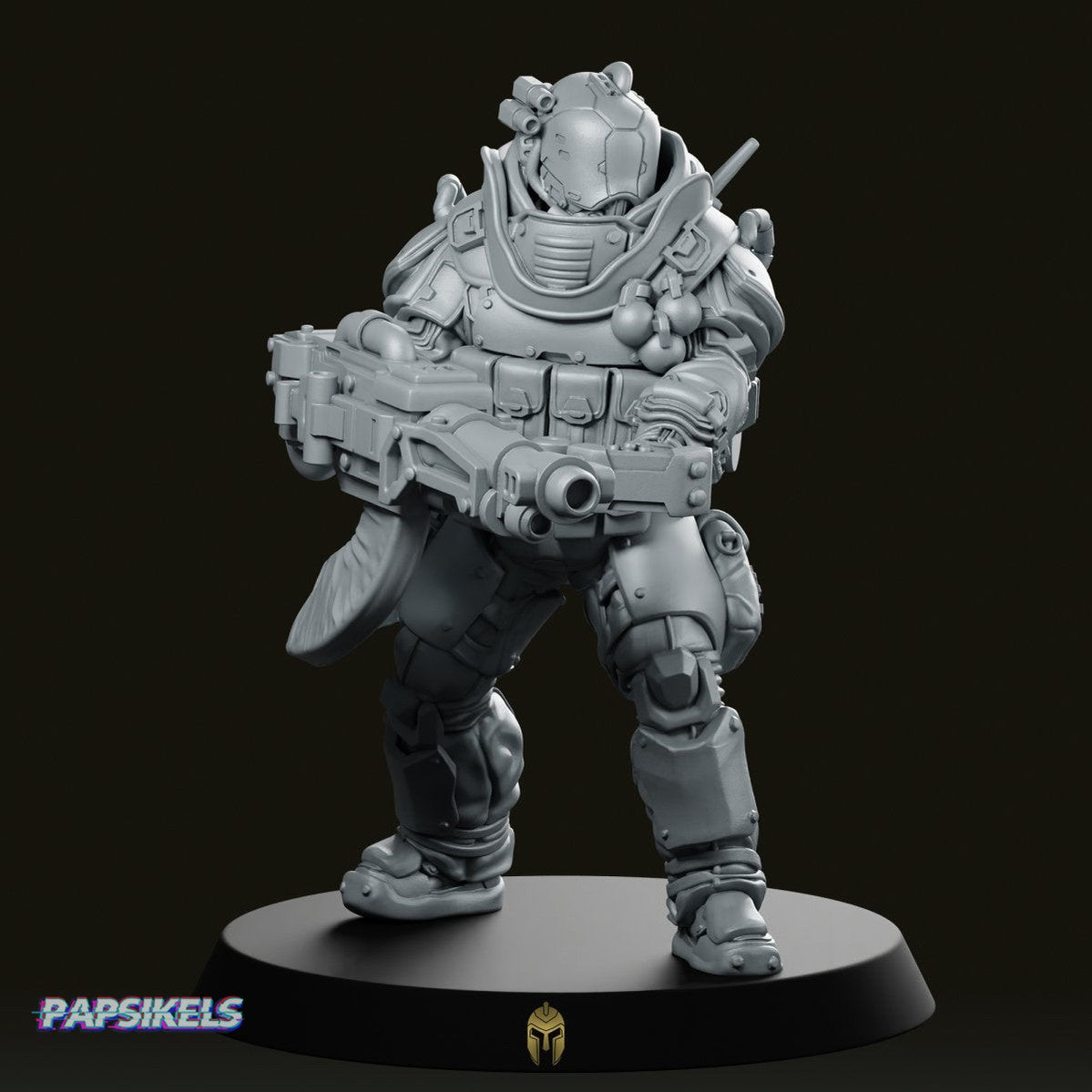 Trauma Troupe Heavy Support Unit A Miniature - We Print Miniatures -Papsikels Miniatures