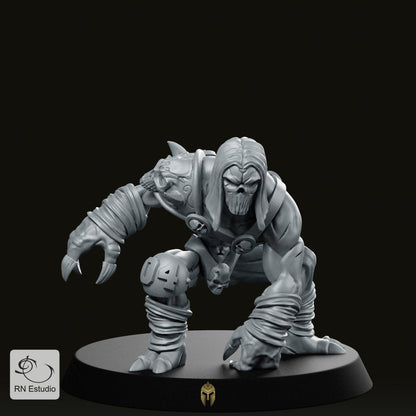 Undead Eternals Ghoul 4 Miniature - We Print Miniatures -RN Estudio