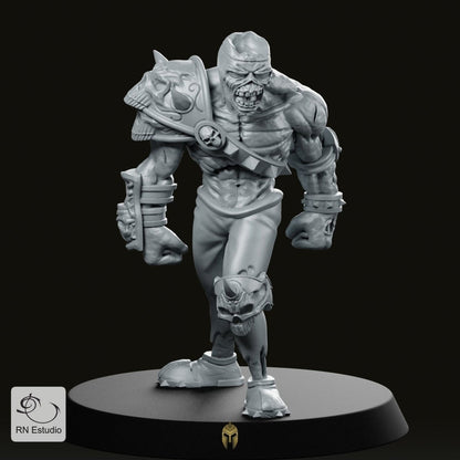 Undead Eternals Zombie Lineman 5 Miniature - We Print Miniatures -RN Estudio