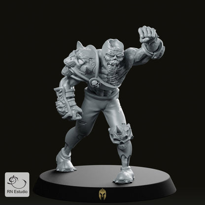 Undead Eternals Zombie Linemen 8 Miniature - We Print Miniatures -RN Estudio