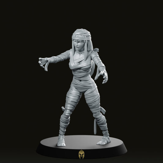 Undead Female Mummy 2 Miniature - We Print Miniatures -RN Estudio