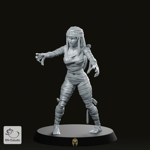 Undead Female Mummy 2 Miniature - We Print Miniatures -RN Estudio