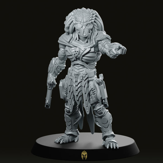 Unit Leader Death Squad Skull And Bone Hunter Miniature - We Print Miniatures -Papsikels Miniatures