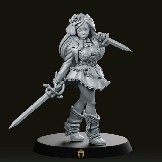 Violeta Fantasy Assassin Miniature - We Print Miniatures -RN Estudio