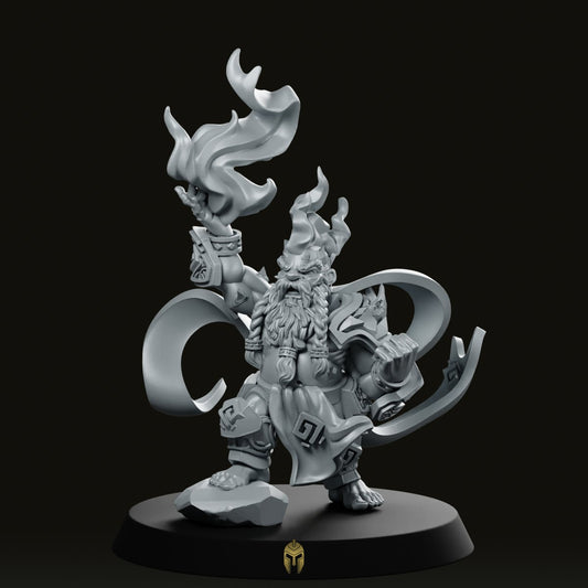 Vulcan Dwarves Fire Caster A Miniature - We Print Miniatures -CastNPlay